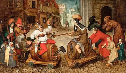 The fight between Carnival and Lent
